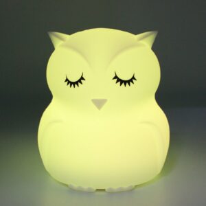 Cute Silicone Owl Night Lamp w/Remote control