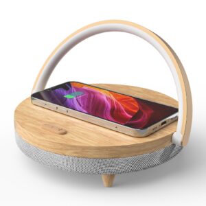 Wireless Charger w/Bluetooth Speaker and LED light-handle