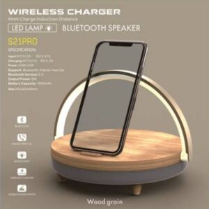 Pro Wireless Charging stand with Bluetooth Speakers and LED lighting
