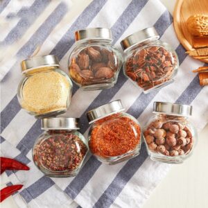 180ML Glass Airtight Jars for Food Storage, Spices, Tea Beans and more