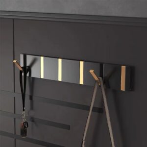 Folding Towel Hooks (1-6 hooks) Black & Gold